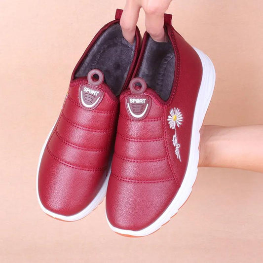 Autumn and Winter Cotton Shoes Women Fleece Warm Waterproof Non-slip Ladies Cotton Shoes