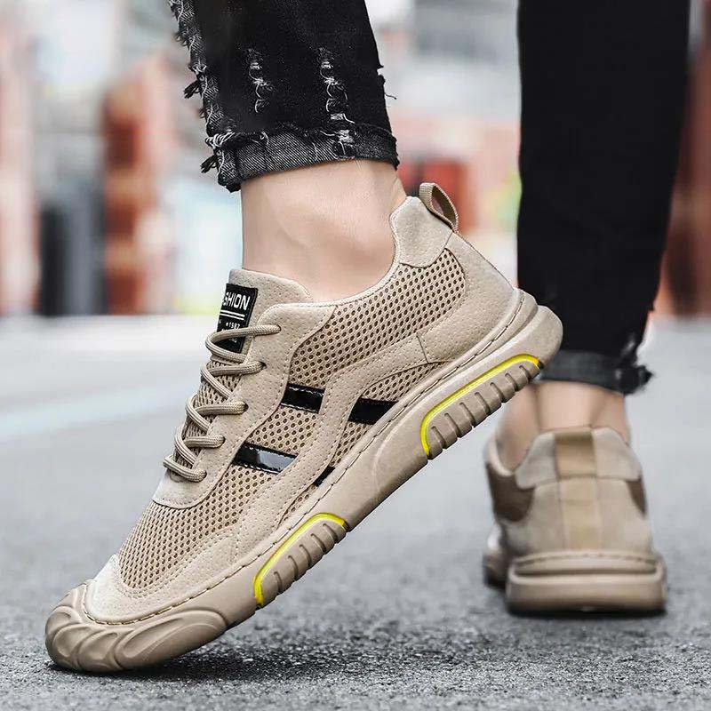 Summer Men's Shoes Breathable Mesh Non-slip Casual Shoes Sports Running Anti-stinking Light Sports Shoes