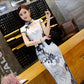 Women's summer long cheongsam skirt women's dress Chinese style plus size Slim cut cheongsam