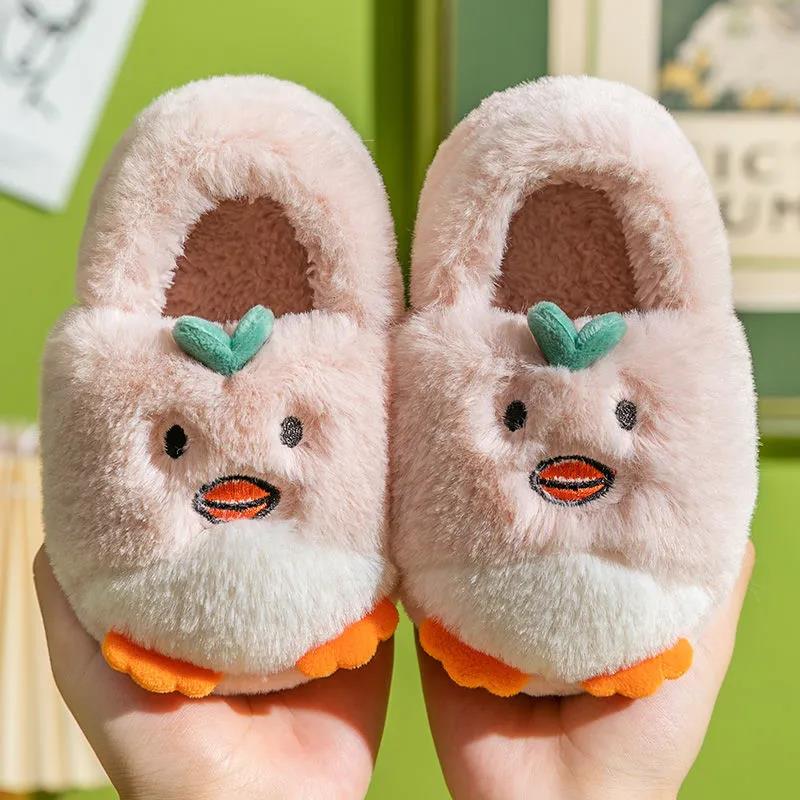 Children's Cotton Shoes Winter Baby Bags Indoor Cute Thick Soft-soled Cotton Shoes Plush Slippers