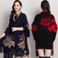 Autumn and Winter Shawl Knitted Cardigan Retro Cheongsam Cloak Sweater