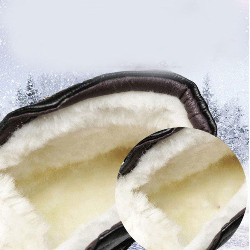 Cotton Shoes Women's Winter Short Boots Plus Velvet Padded Anti-skid Warm Old Beijing Snow Boots Leather Boots