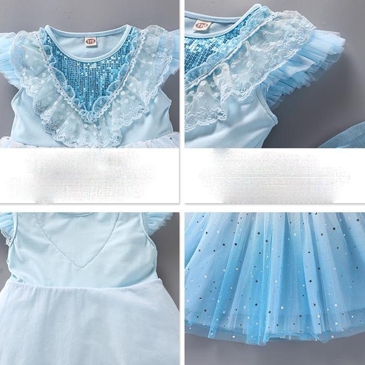 Gown Girl Party Dress Short Girl Princess Dress Puffy Girl Gradient Sequins Mesh Skirt Christmas Party Dress Tulle Girl Pageant Dresses