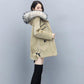 Parkas Women's Down Padded Jacket Women's Mid-length Korean Style Loose Thick Padded Winter Coat