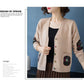 Autumn and Winter Knitted Sweater Cardigan Loose Large Size Top Simple Short Middle-aged Women Jacket