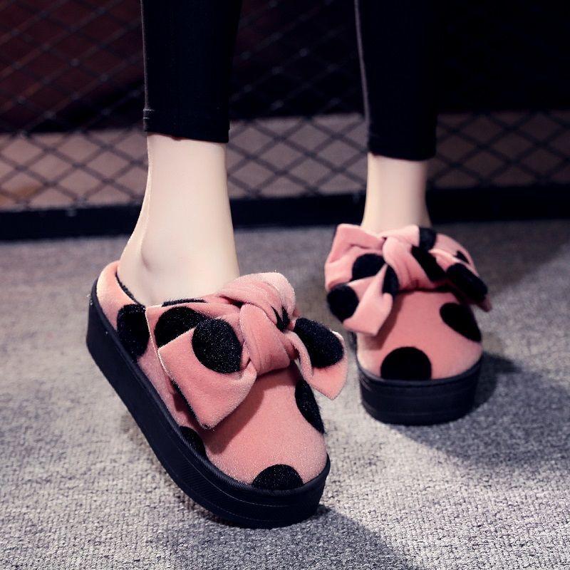 Warm Cotton Slippers Autumn and Winter Fashion Trend Flat Shoes Suitable for Indoor Leisure