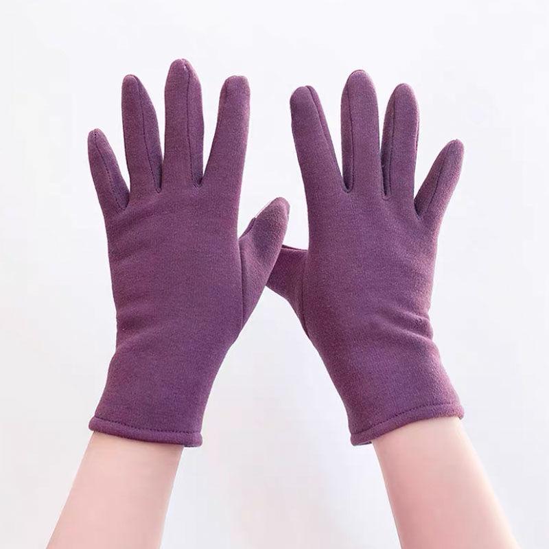 Winter Women's Warm Gloves Cute Student Cotton Plus Velvet Padded Cycling Cold-proof Touch Screen Gloves