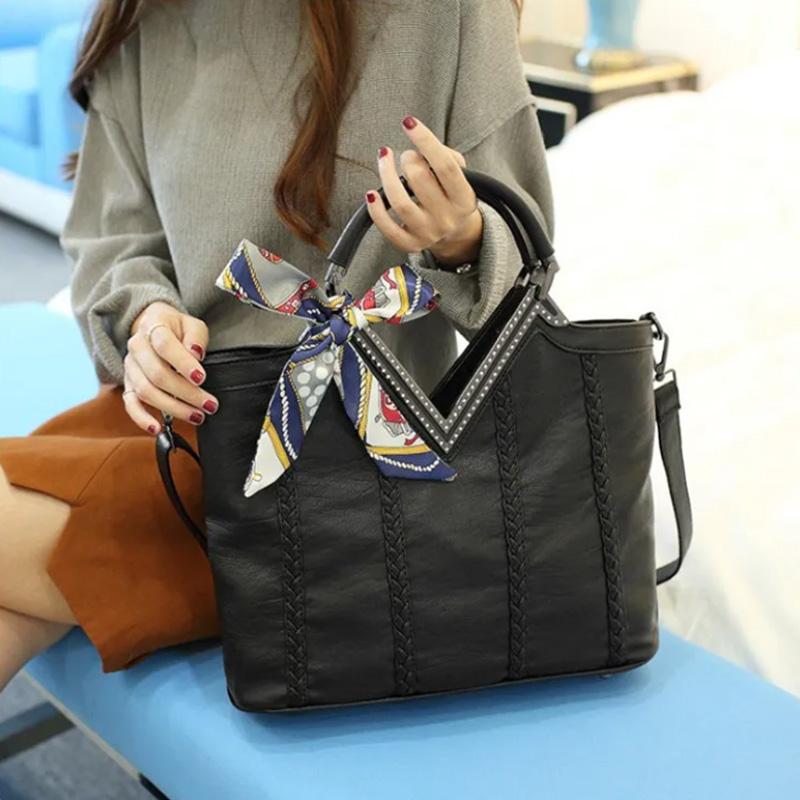 Leather Korean Fashion Trend Ladies Handbag Casual Simple Shoulder Satchel