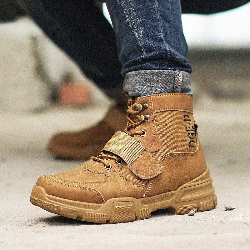 Men's Martin Boots Winter Leather Ankle Boots Men Autumn Snow Boots Casual Autumn Boots Shoes Mens