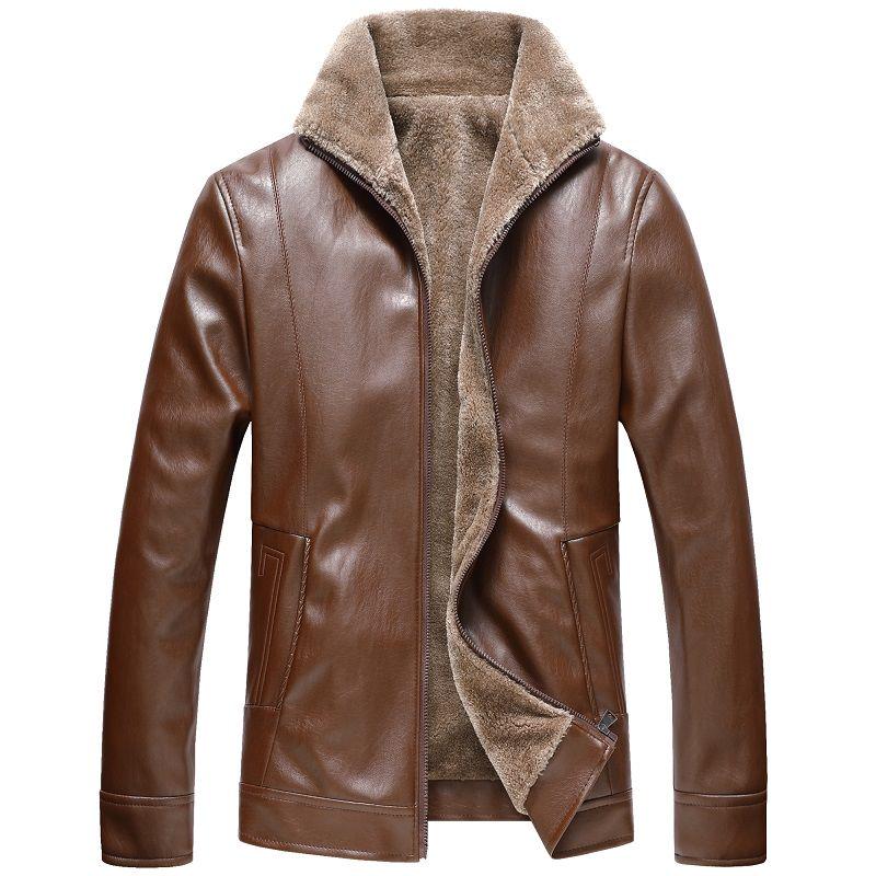 Thick casual leather jackets plus size men's clothes autumn and winter men's jackets