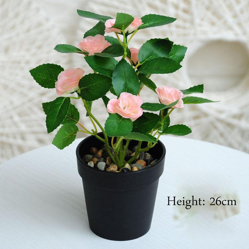 Artificial Flower Furnishings Living Room Table Decoration Floristry Plant Silk Flower Plastic Flower Small Potted Bonsai Floor Decoration