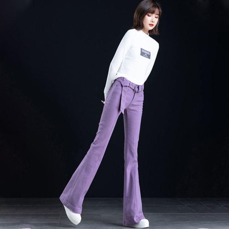 Women's Jeans Spring and Autumn Models Straight Wide-leg Pants Flared Pants Women's High-waist Drape Trousers Micro Trousers
