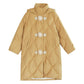 Large Size Long Hooded Stand-up Collar Down Jacket Retro Diamond Design Cute Real Fur Ball Horn Buckle Down Jacket Large Size Slightly Fat and Thin