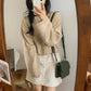 Pofulove Autumn Winter Wild Long-sleeved Pullover Sweater Female Students Short Loose Base Coat