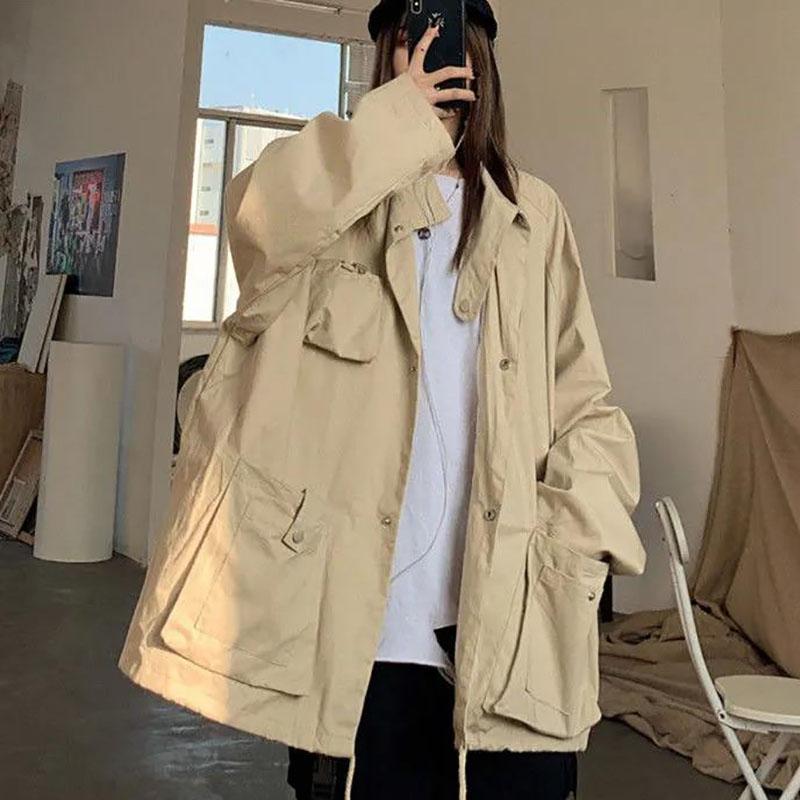 Spring &fall Women Jackets Large Size Boutique Windbreaker Casual Comfortable Top Loose Coat for Youth