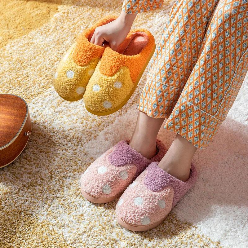 Autumn and Winter Indoor Cotton Slippers Non-slip Flat Shoes Essential for Home Leisure and Entertainment