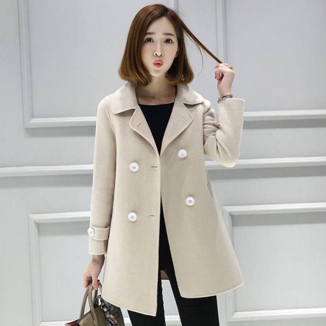 Women Woolen Coat Autumn Winter Cardigan Coat Trenchcoat Wool Coat Women Coat Christmas Clothing