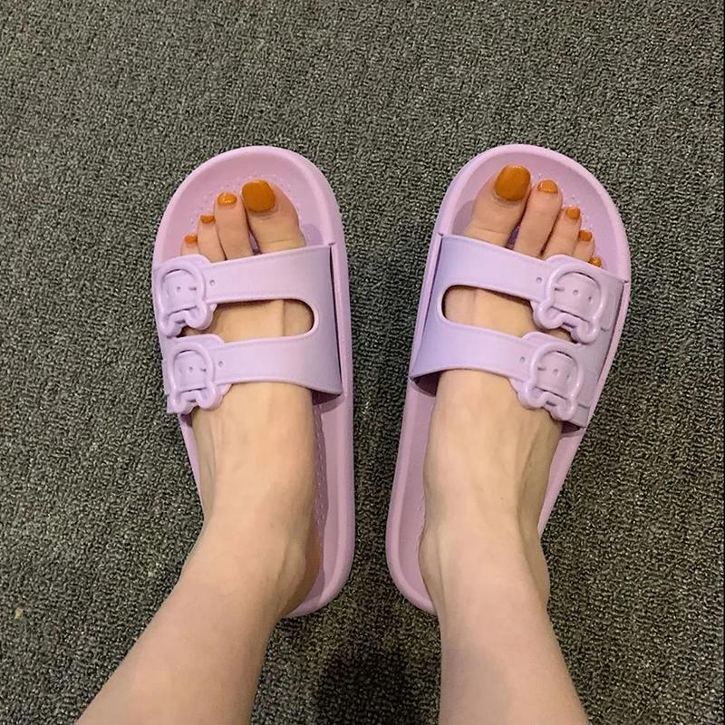 Soft and Comfortable Summer Slippers Female Home Bedroom Dormitory Non-slip Bathroom Slippers Simple Outing Soft Bottom Thick Bottom