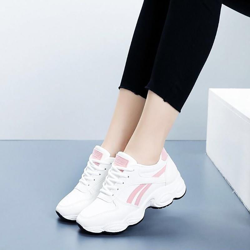 Platform Comfortable Travel Running Shoes Casual Student Breathable Sneakers All-match Women's Walking Sneakers