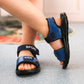 Boys Sandals Summer Children's Leather Sandals Soft Sole Wear-resistant Lightweight Velcro Beach Sandals