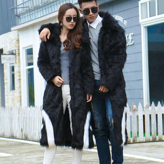 Fur Jackets Fashion Trend Domineering Imitation Fox Fur Mid-length Fur Lovers Windbreaker