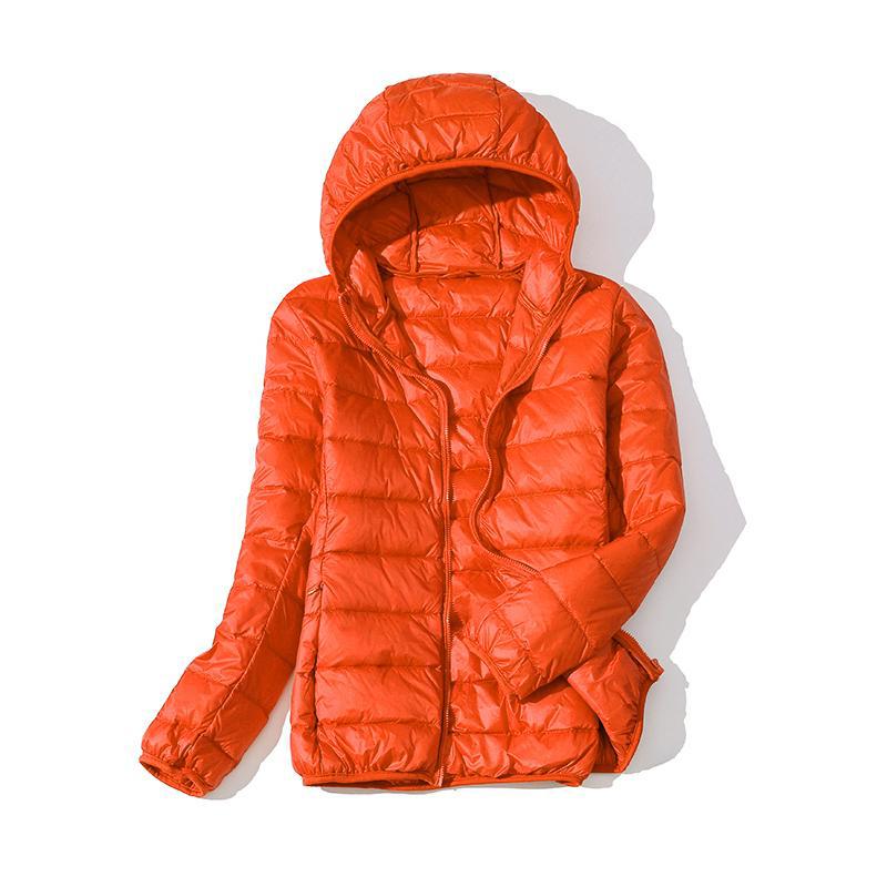 Women Autumn Winter Jacket Coat Hooded Casual Basic Jackets Womens Duck Down Warm Lightweight Waterproof Windproof M-5XL White Black Red
