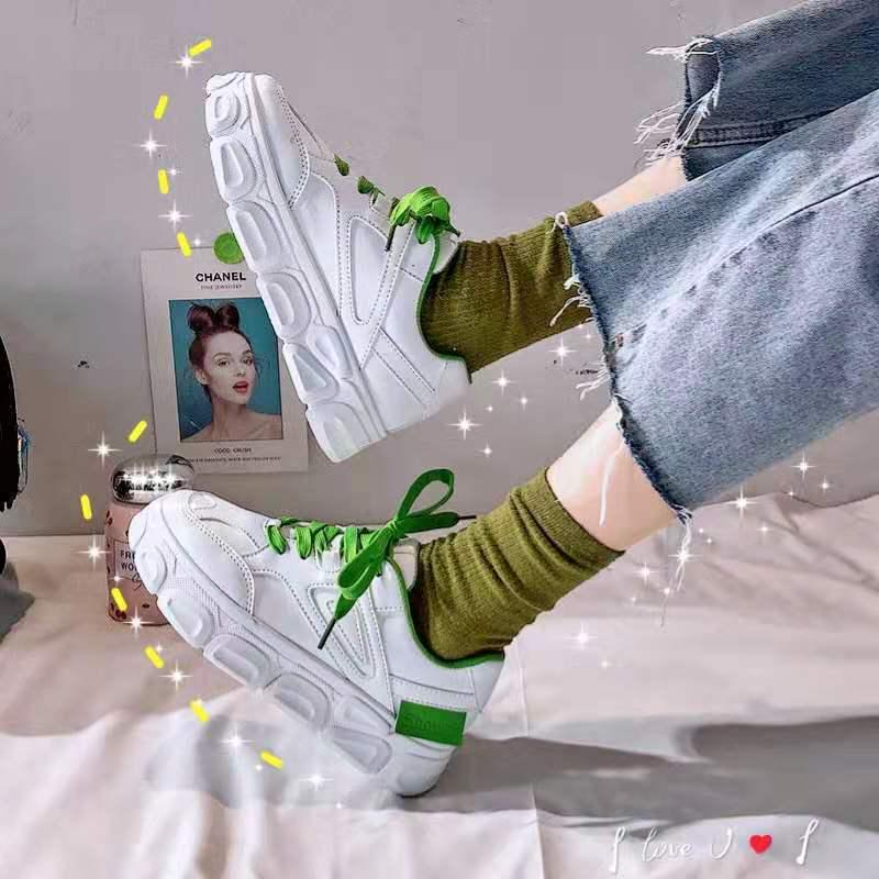 Summer Women White Sneakers Mesh Patchwork Dad Shoes Casual Thick Heel White Shoes Designer Breathable Running Platform Sneakers