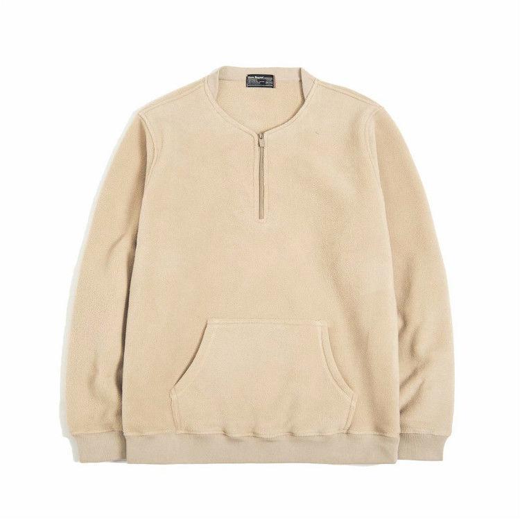 Retro Thick Double-sided Fleece Sweater Men Plus Fleece Sweater Men Pullover