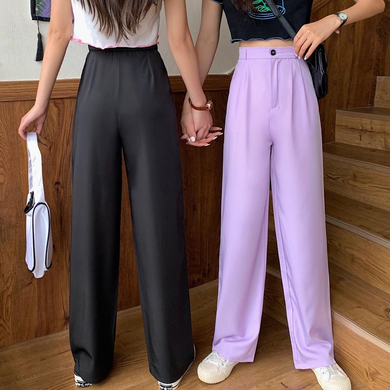 Women Elegant High Waist Wide Leg Pants 2022 Spring Aummer Casual Straight Suits Pant Female Loose Long Trousers Plus Size 4XL