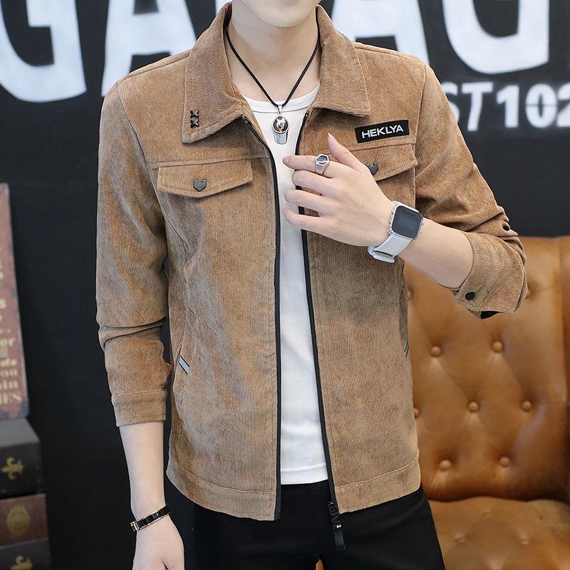 Men Top Autumn Winter Casual Corduroy Slim Long Sleeve Coat Suit Jacket Blazer