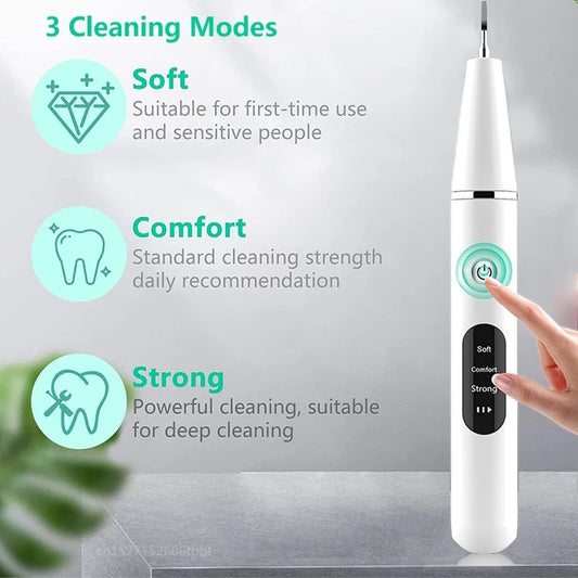 Electric tooth scaler Ultrasonic calculus remover Oral plaque and tartar scaler Teeth whitening tool