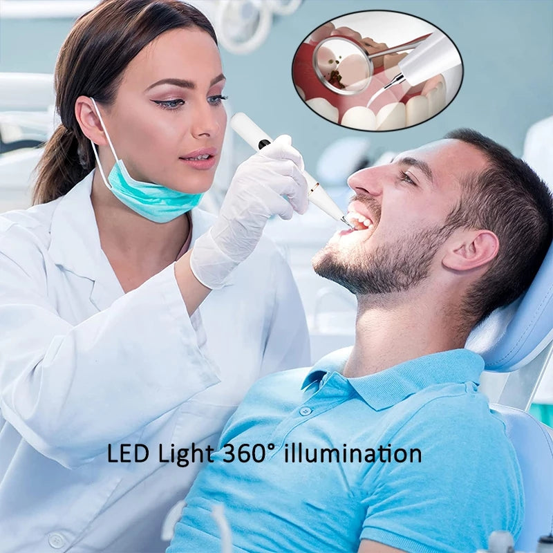 Electric tooth scaler Ultrasonic calculus remover Oral plaque and tartar scaler Teeth whitening tool