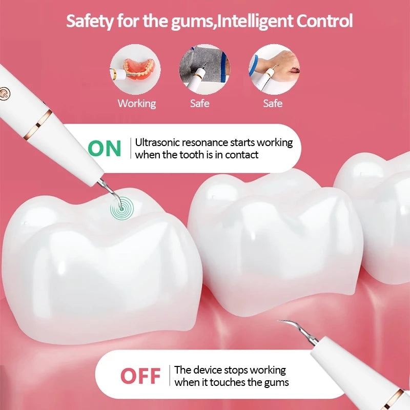 Electric tooth scaler Ultrasonic calculus remover Oral plaque and tartar scaler Teeth whitening tool