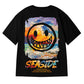 Oversized Hip Hop Tees Youth Trendy Personality T-shirts Summer Grimace Print Shirt O-neck Short Sleeve Casual Loose Pullover Men