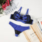 Bra Set Women Sexy Push Up Underwire Backless Lingerie Set Lace Sex Thin Gather Hollow Solid Color Bra Thong Suit Plus Size