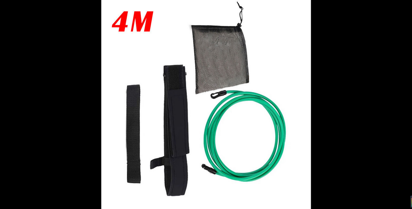 3/4M Adjustable Swim Training Resistance Elastic Belt Tether Elastic Rope Band