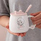 Cartoon Cute Baby Cup Ins High-value Cute Boy and Girl Couple Cup Large-capacity Water Cup Home Ins Wind Mug