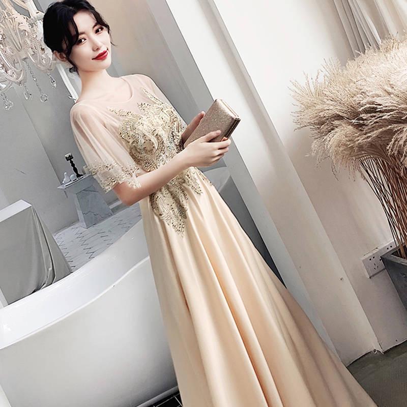 Ladies Fashion Long Sleeve Dress Elegant High Waist Dress Dinner Dress Plus Size Princess Dress