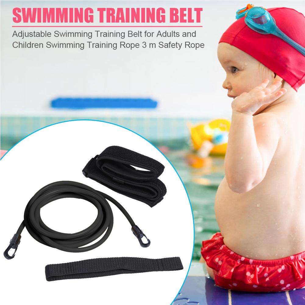3/4M Adjustable Swim Training Resistance Elastic Belt Tether Elastic Rope Band