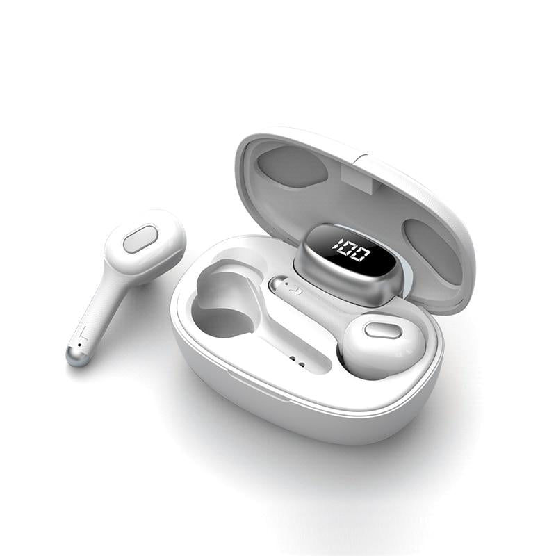 Bluetooth Earphones Mini LED Display Headphone Stero Sound 1500mah Power Bank Sport Wireless Headset