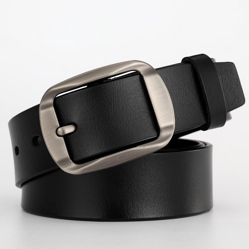 Men's Belt Rotate Pin Buckle Waistband Men Genuine Leather Male Belt Ceinture