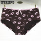6 Pcs/Lot Funny Cartoon Prints Lady Panties Women Underwear Cute lipsbreathable Briefs
