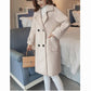 Women Korean Wool Coat Ladies Solid Casual Coats Single Breasted Turn-down Collar Jakects