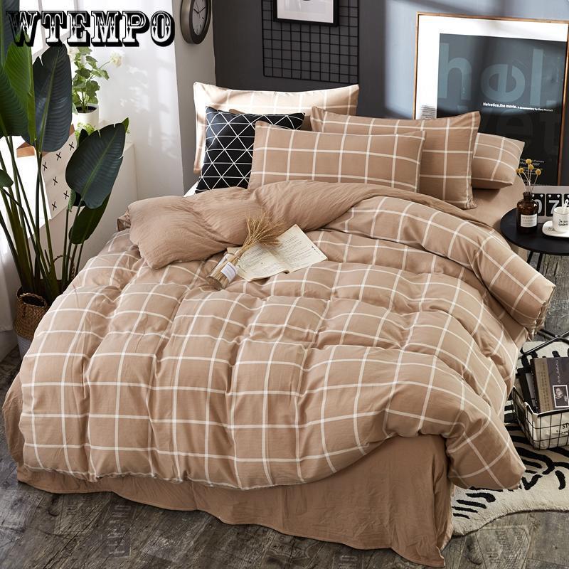 Bedding Set Queen King Single Duvet Cover Set Bed Linen Set Gray BedClothes