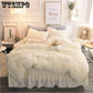 Pure Color Mink Velvet Bedding Set Super Warm Solf Winter Crystal Velvet Duvet Cove Bedclothe Pillow