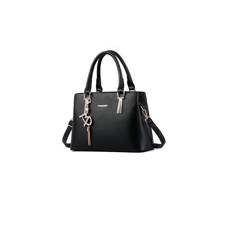 Leather bag Big capacity European and American style Shoulder Handbag Trendy wild Woman bag