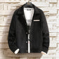 Artificial Suede Jacket Men's Autumn and Winter High-end Jacket Lamb Velvet Thickened Thermal Top Men's Thermal Cotton Jacket Mid-length Jacket