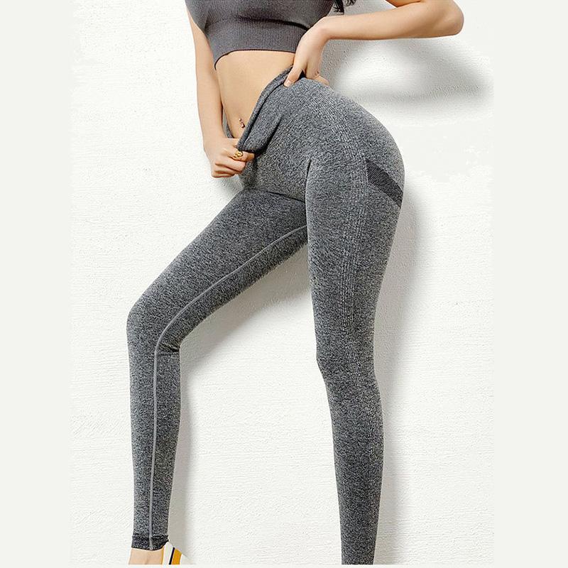 WTEMPO Peach Hip Yoga Fitness Leggings Female Tight Elastic Hip Lift High Waist Tummy Quick Dry Hip Pants