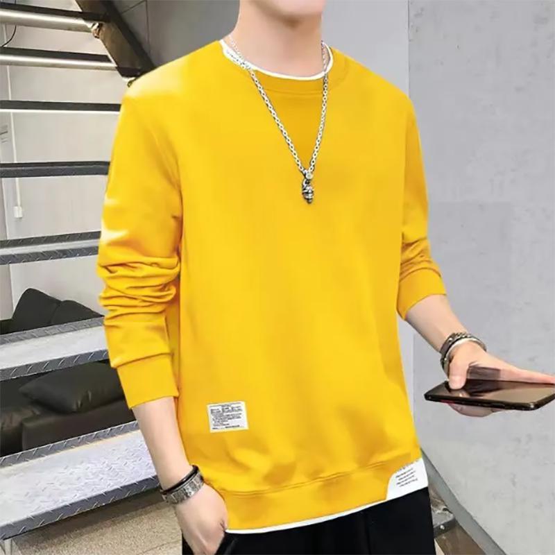 Autumn Men's Round Neck Pullover Sweatshirts Men's Korean Youth Trend Long-sleeved Sweater Clothes