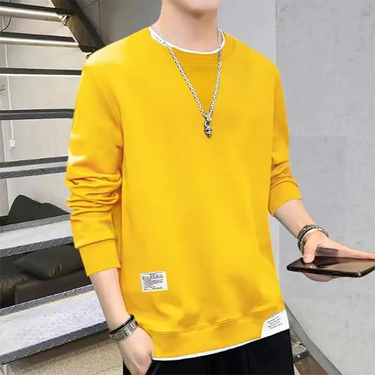 Autumn Men's Round Neck Pullover Sweatshirts Men's Korean Youth Trend Long-sleeved Sweater Clothes